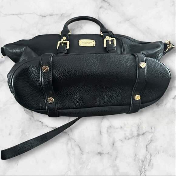 Michael Kors Black Leather Tote / Crossbody Bag - Picture 4 of 8